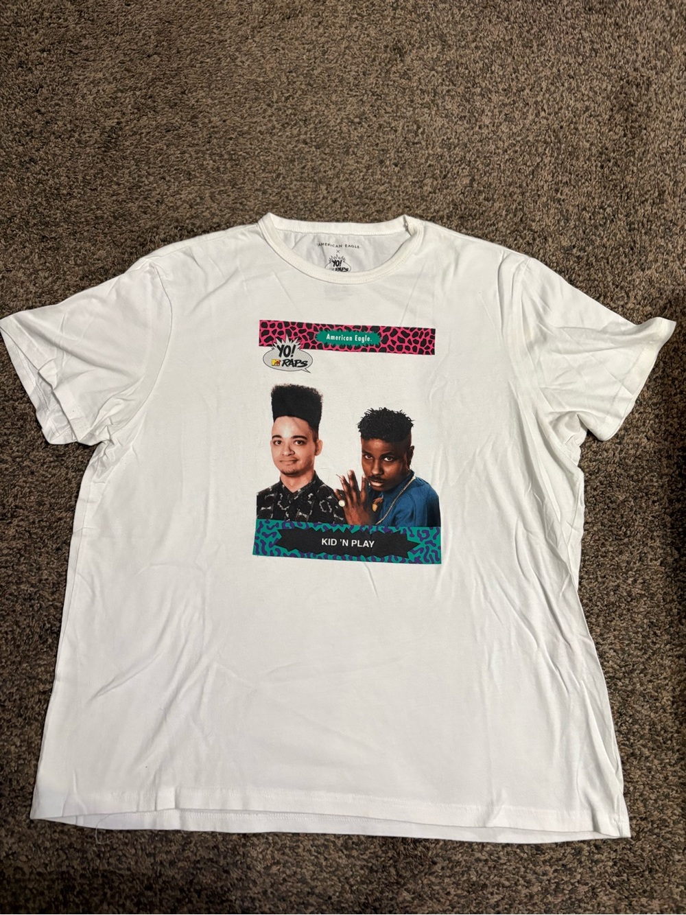 White Graphic Kid 'N Play Short-Sleeve Crewneck T-Shirt